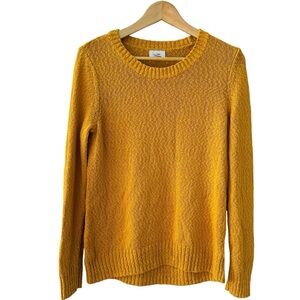 Old Navy Mustard Yellow Sweater Acrylic Long Sleeve Pullover Size M